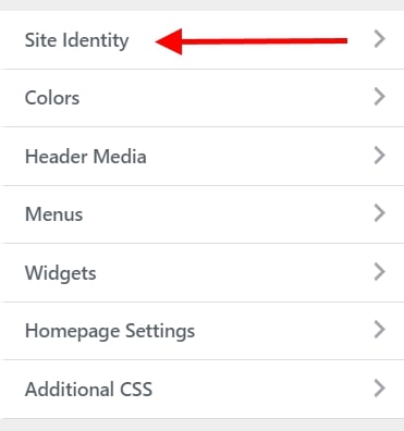 WordPress site identity