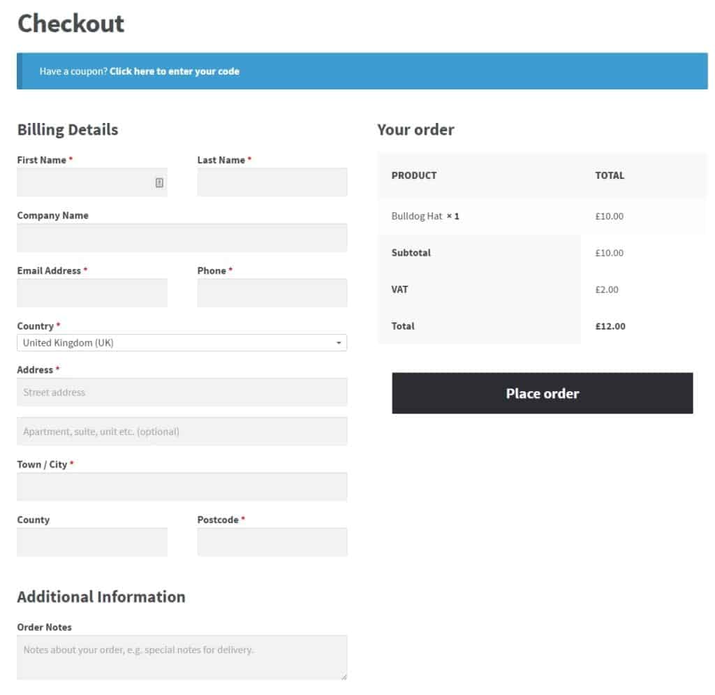 woocommerce checkout