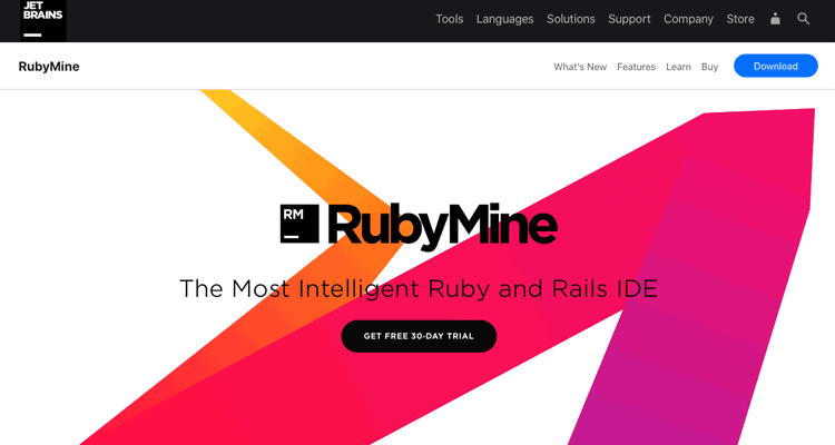 RubyMine website