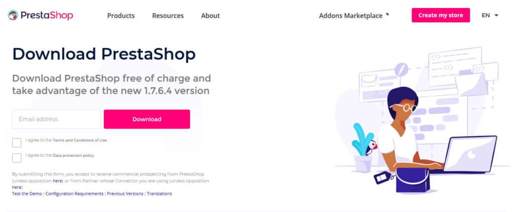 prestashop download page