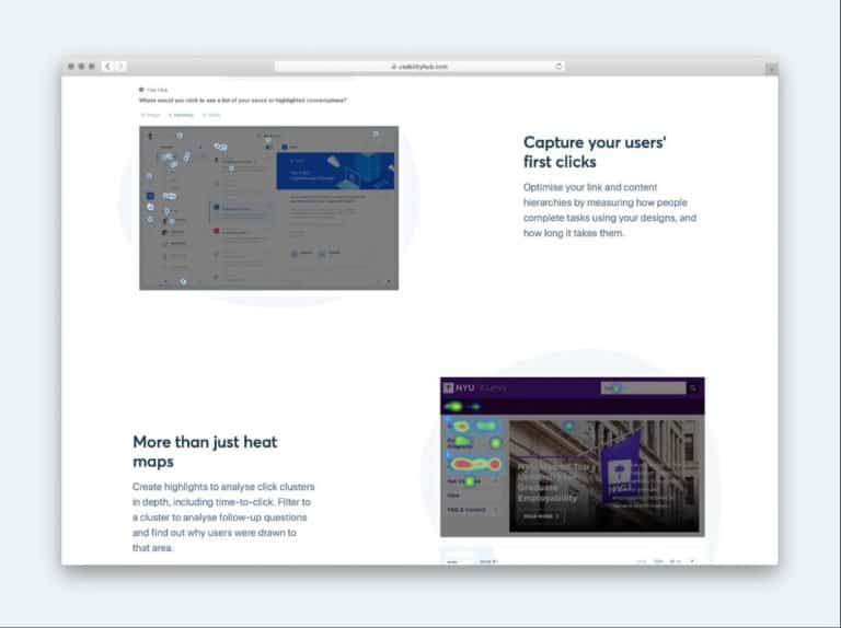 Usability Hub image heat map