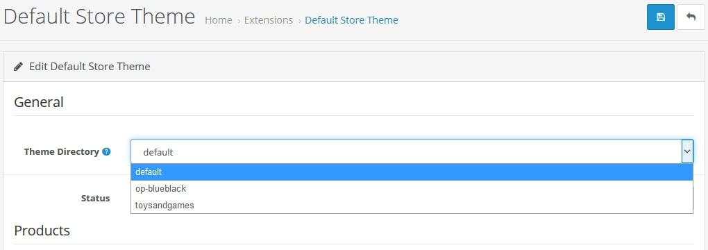 edit opencart default store theme