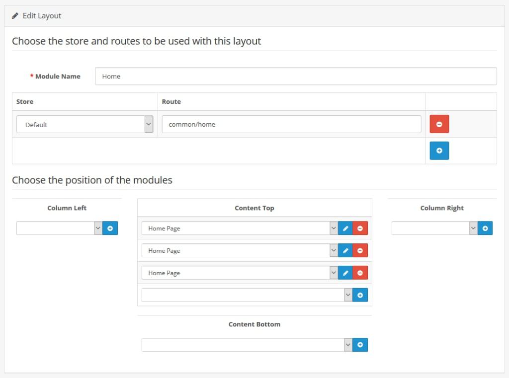 modules in layouts