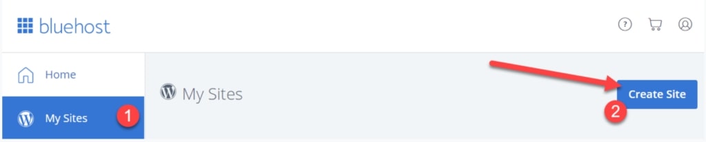 Bluehost crear sitio web