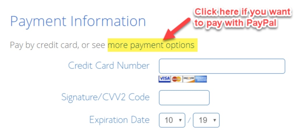 Bluehost payment