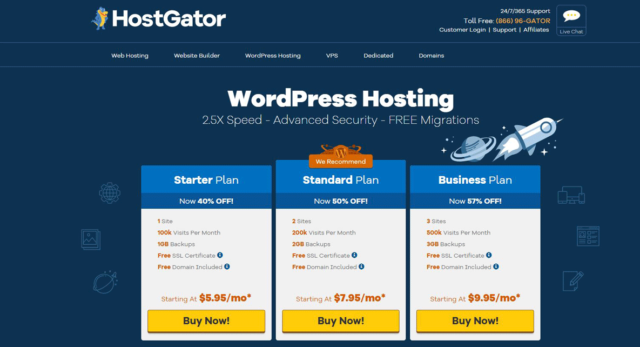 Hébergement WordPress géré par HostGator