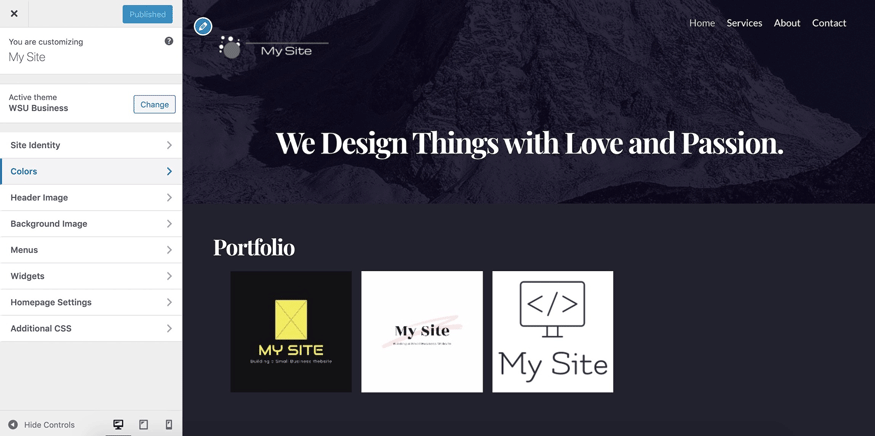 WSU business theme example