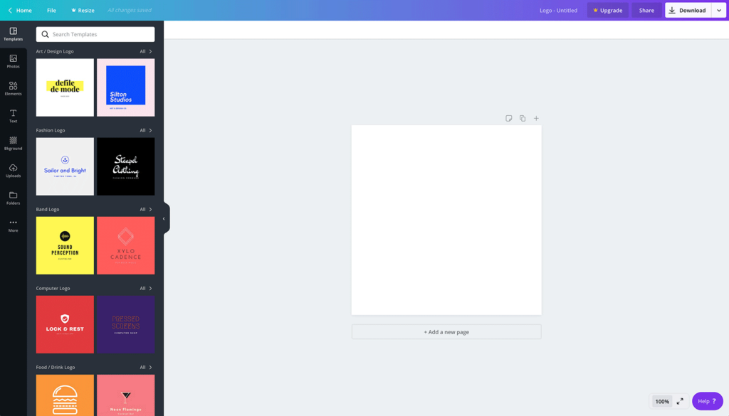 Canva logo templates
