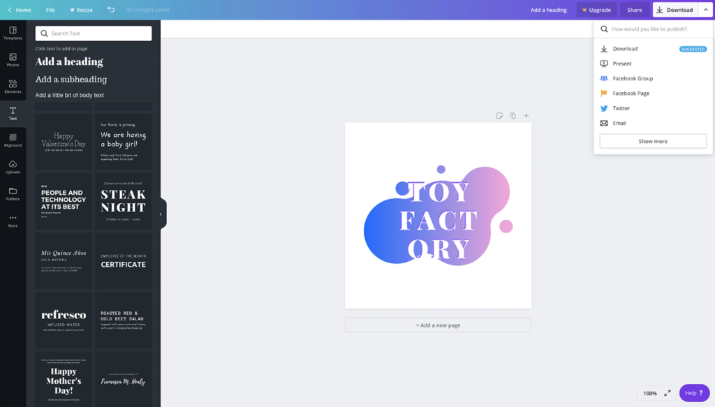 download from Canva