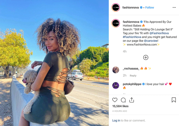 FashionNova on Influencer marketing and UGC on Instagram