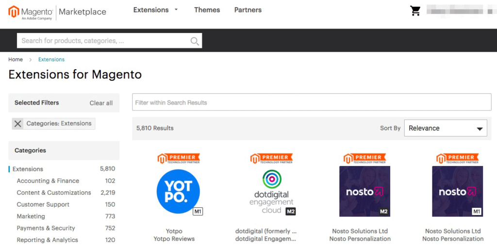 Magento Marketplace extensions. 