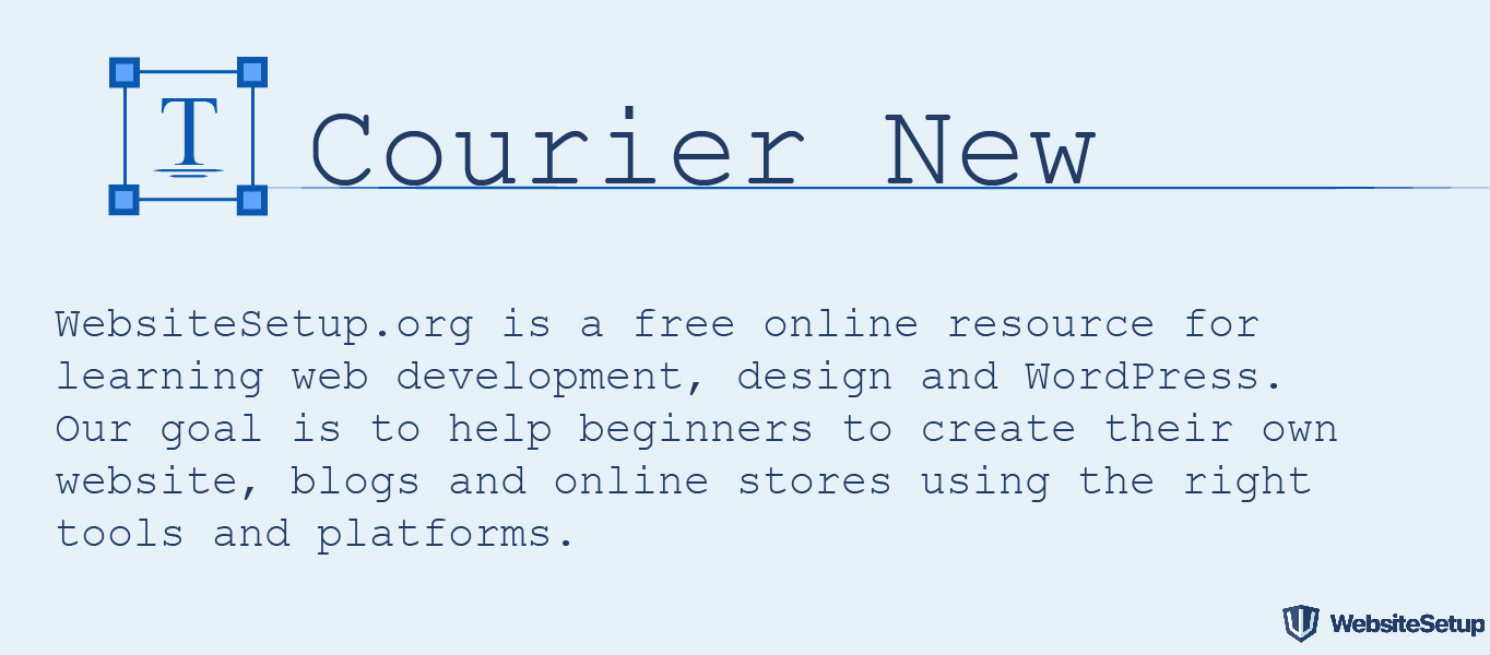 Courier New font