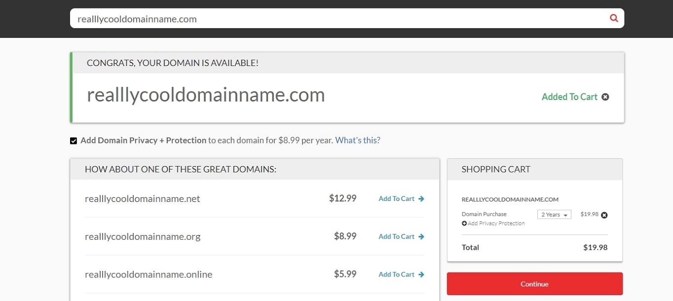 Domain.com domain search