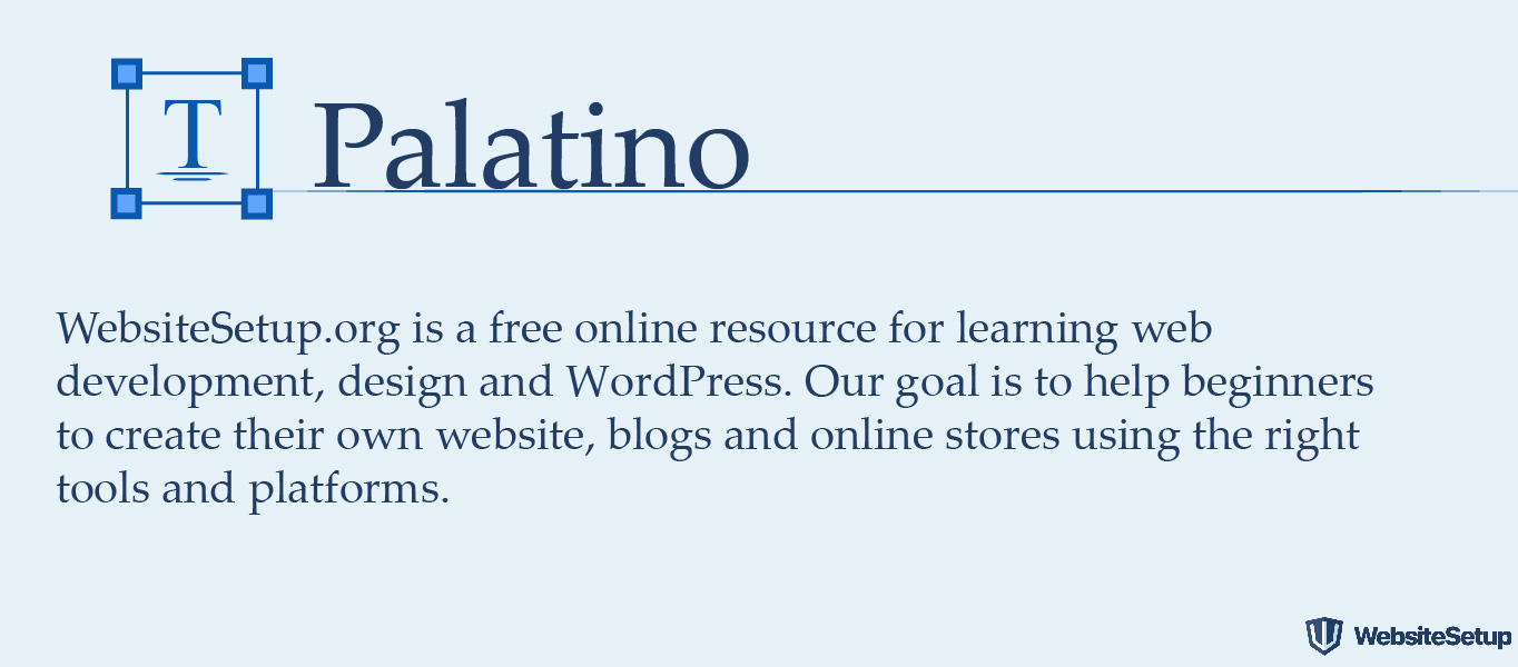 Palatino font