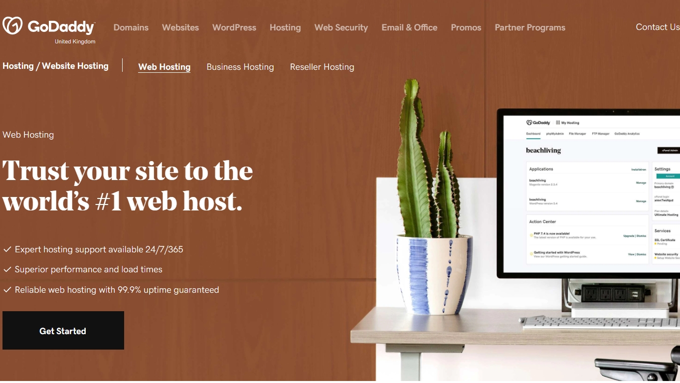 GoDaddy Review (Cons & Pros, Uptime & Speed in 2021)