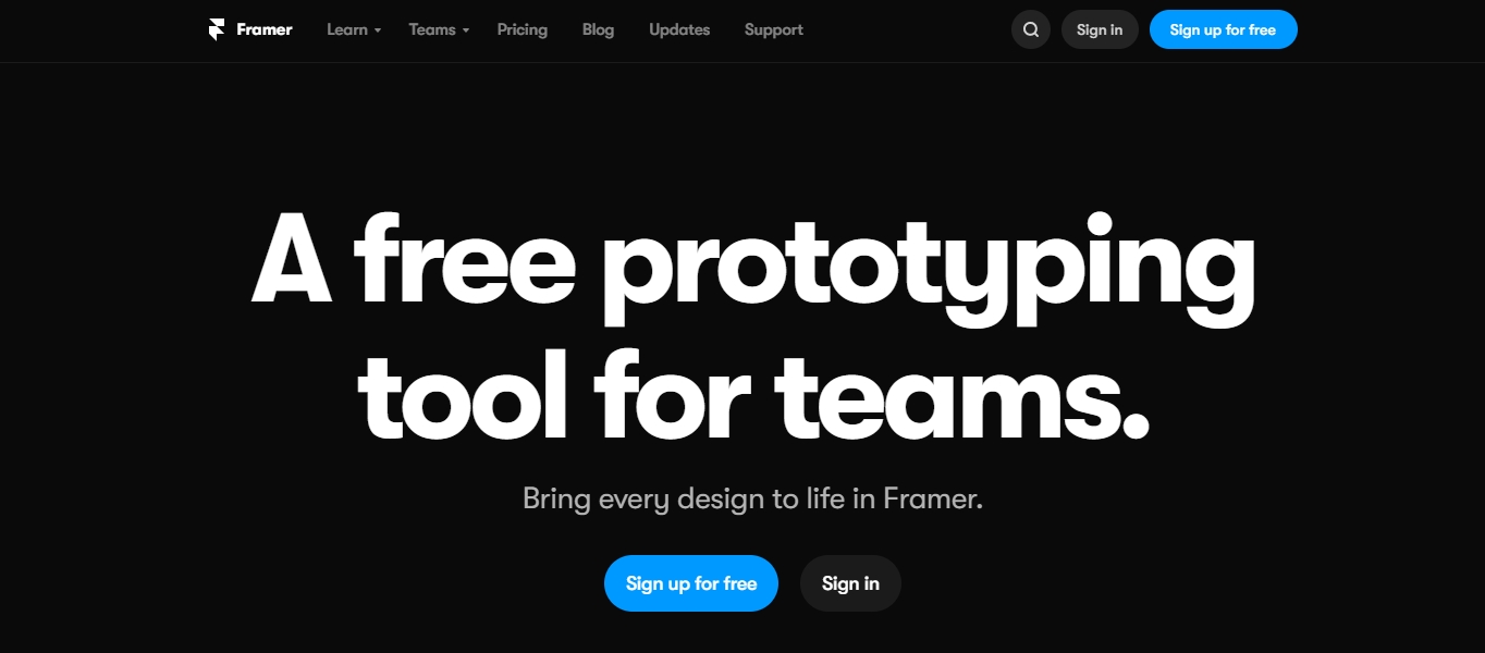 Framer X interface design software