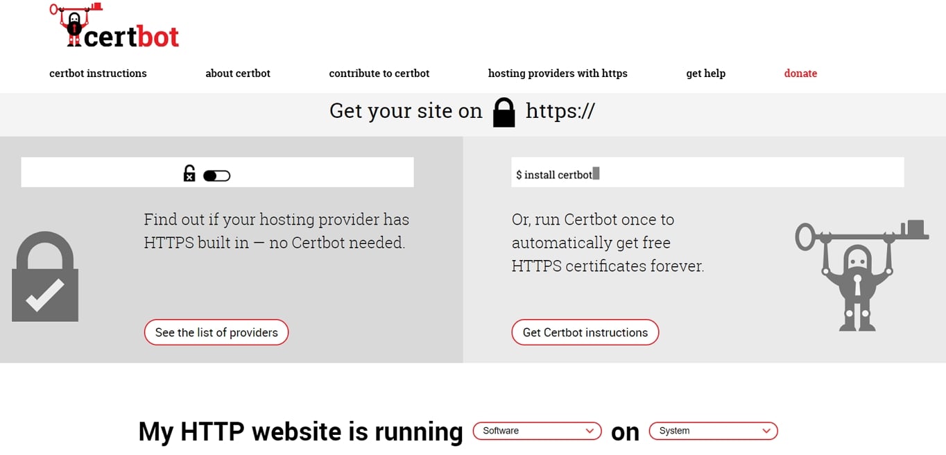 move your website to https using certbot