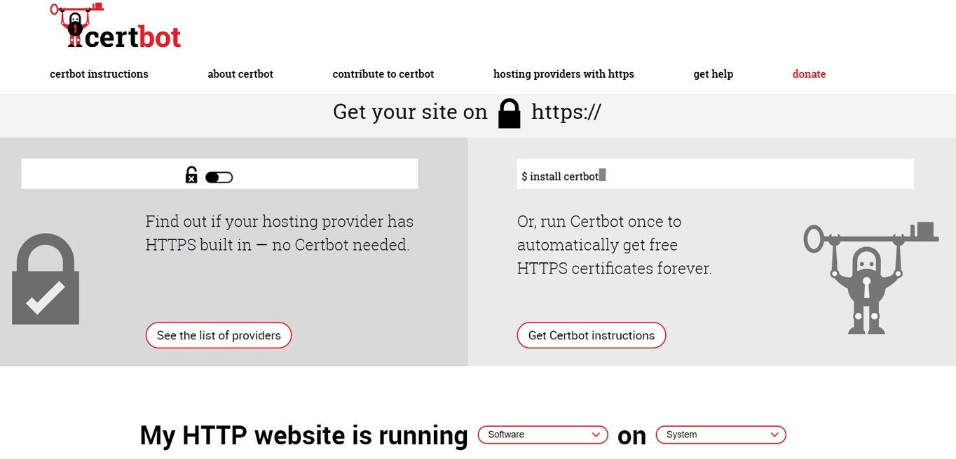 Mover tu sitio web a https usando certbot