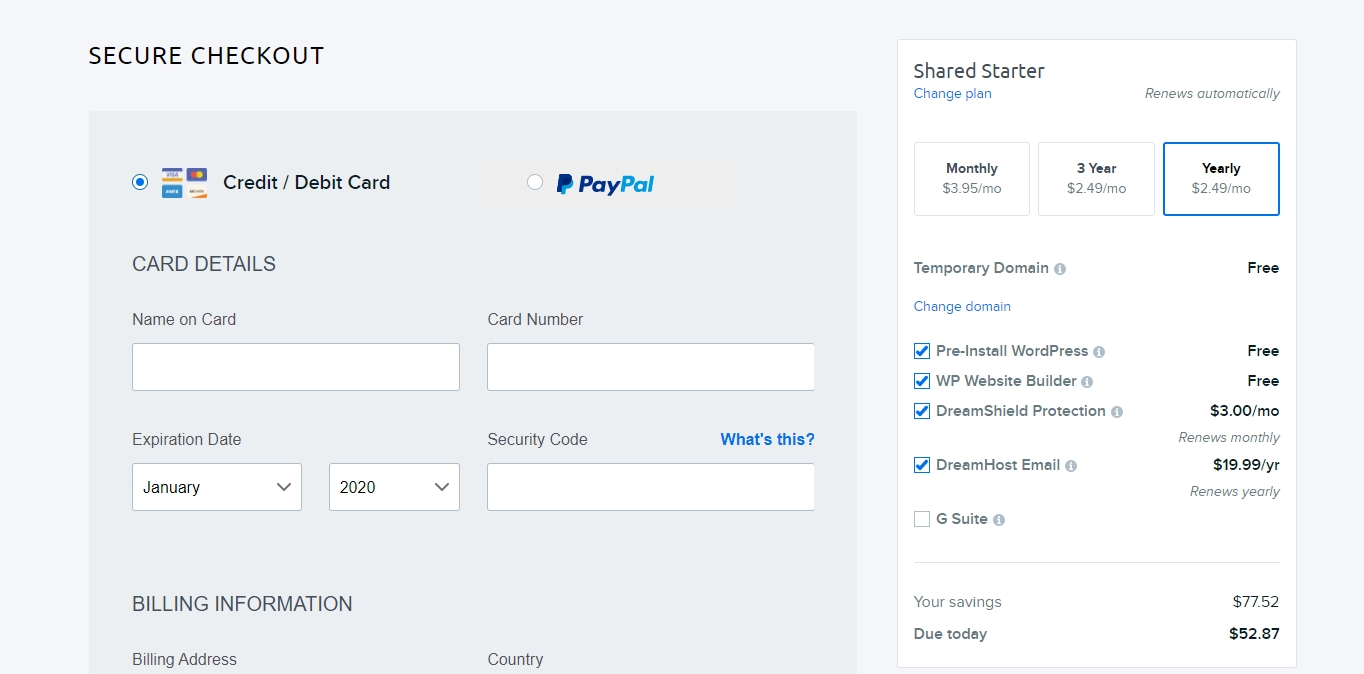 payment method