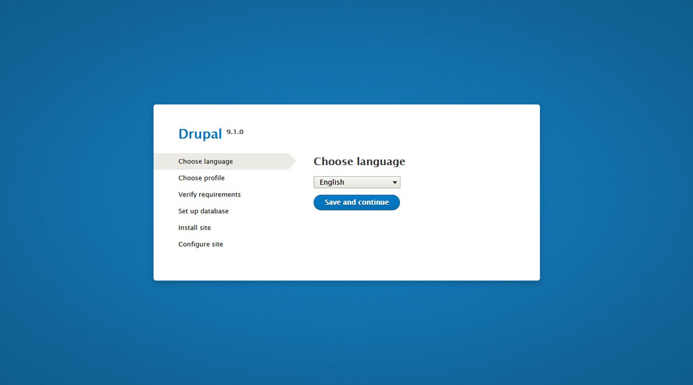 drupal installation choose language