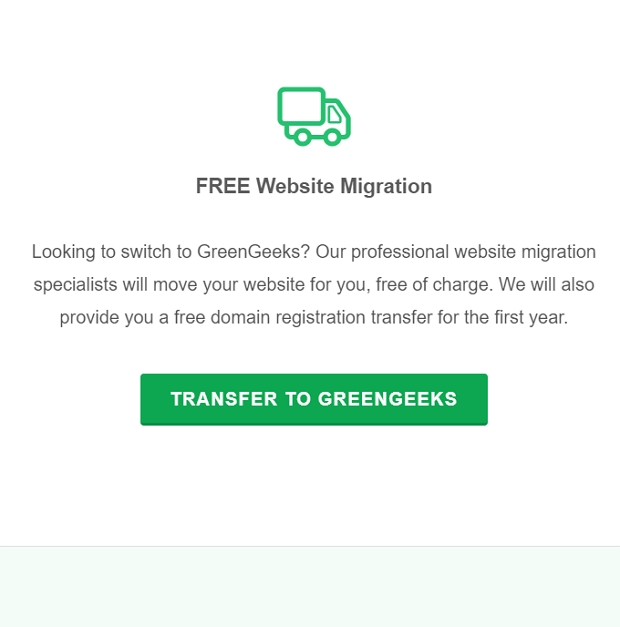 GreenGeeks website transfer