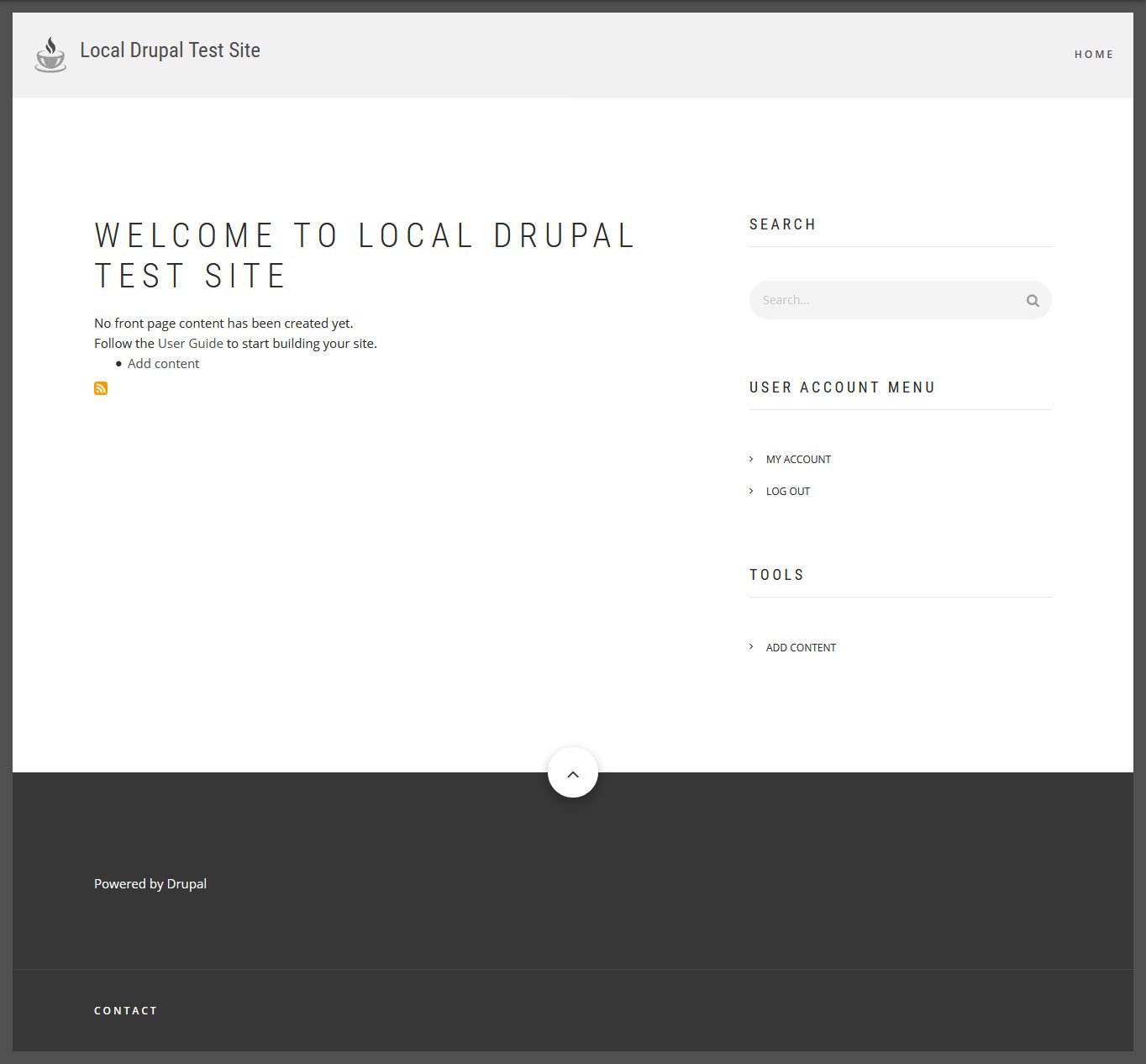 new drupal theme installed