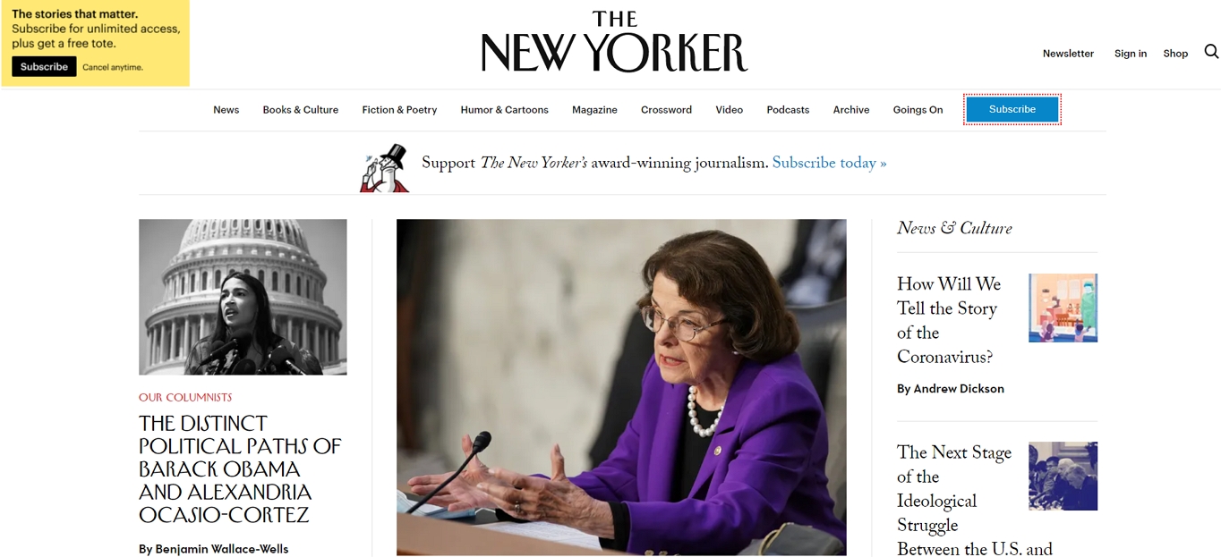 The New Yorker website.