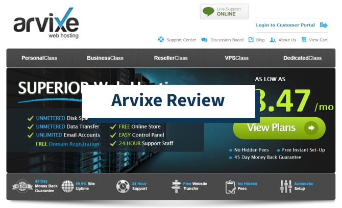 Arvixe Review