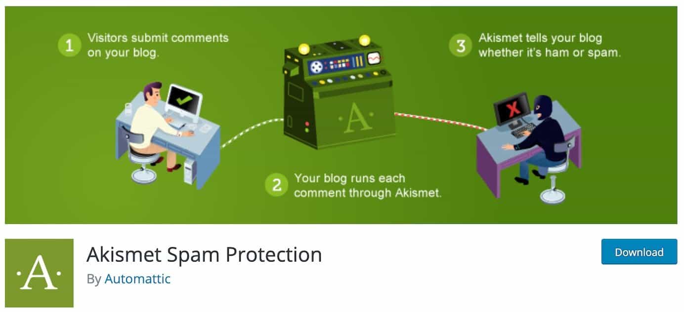 Complementos de WordPress para el spam de comentarios: Akismet