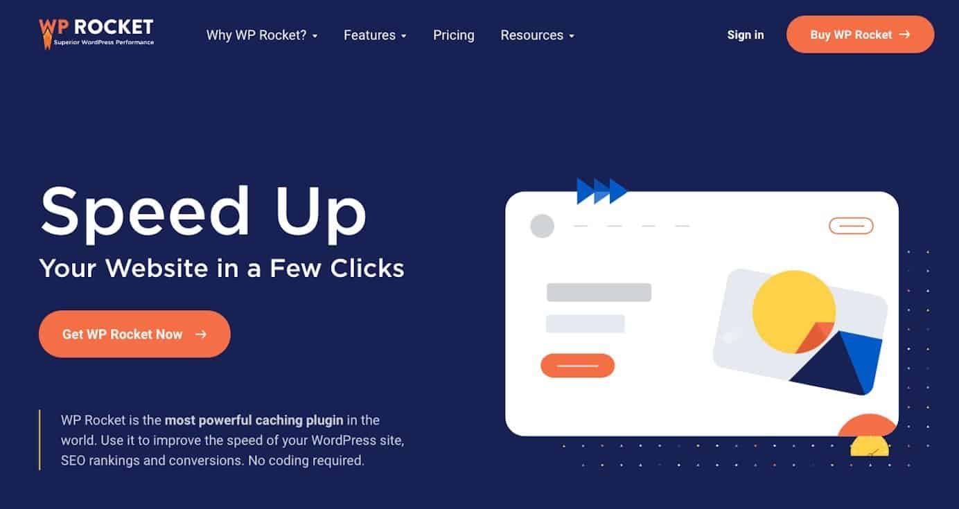 Wtyczki WordPress do buforowania: WP Rocket