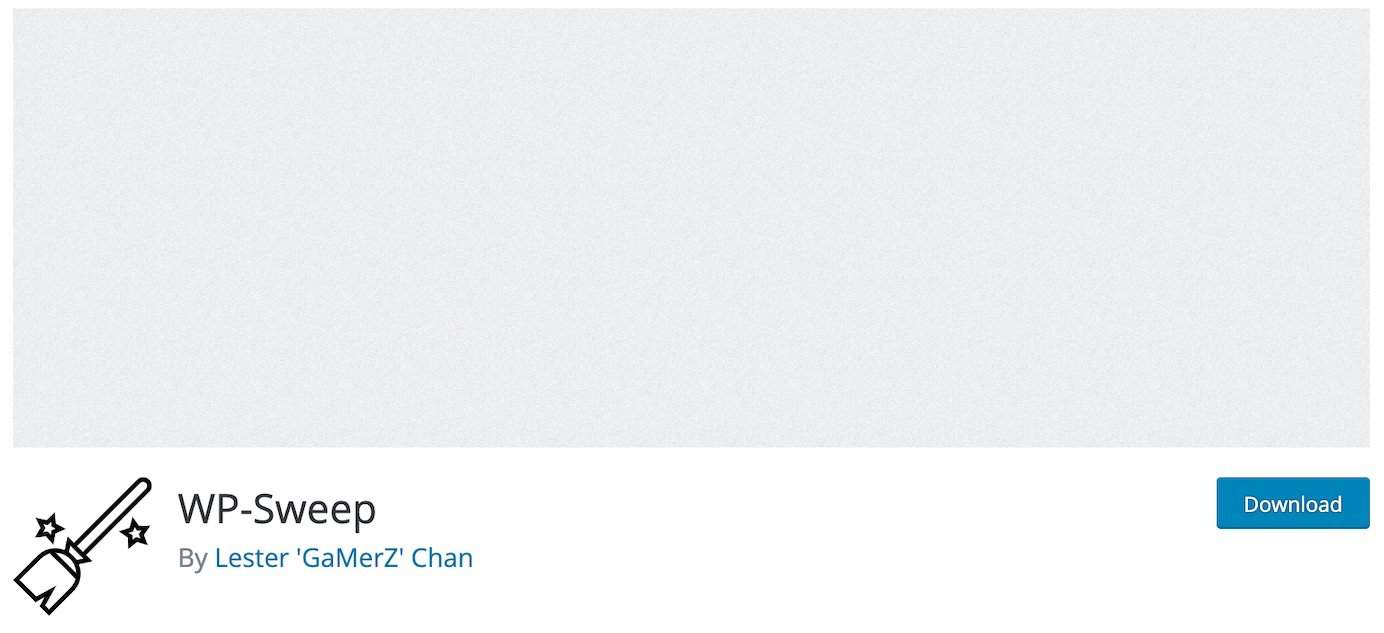 WordPress-plugins voor onderhoud: WP-Sweep