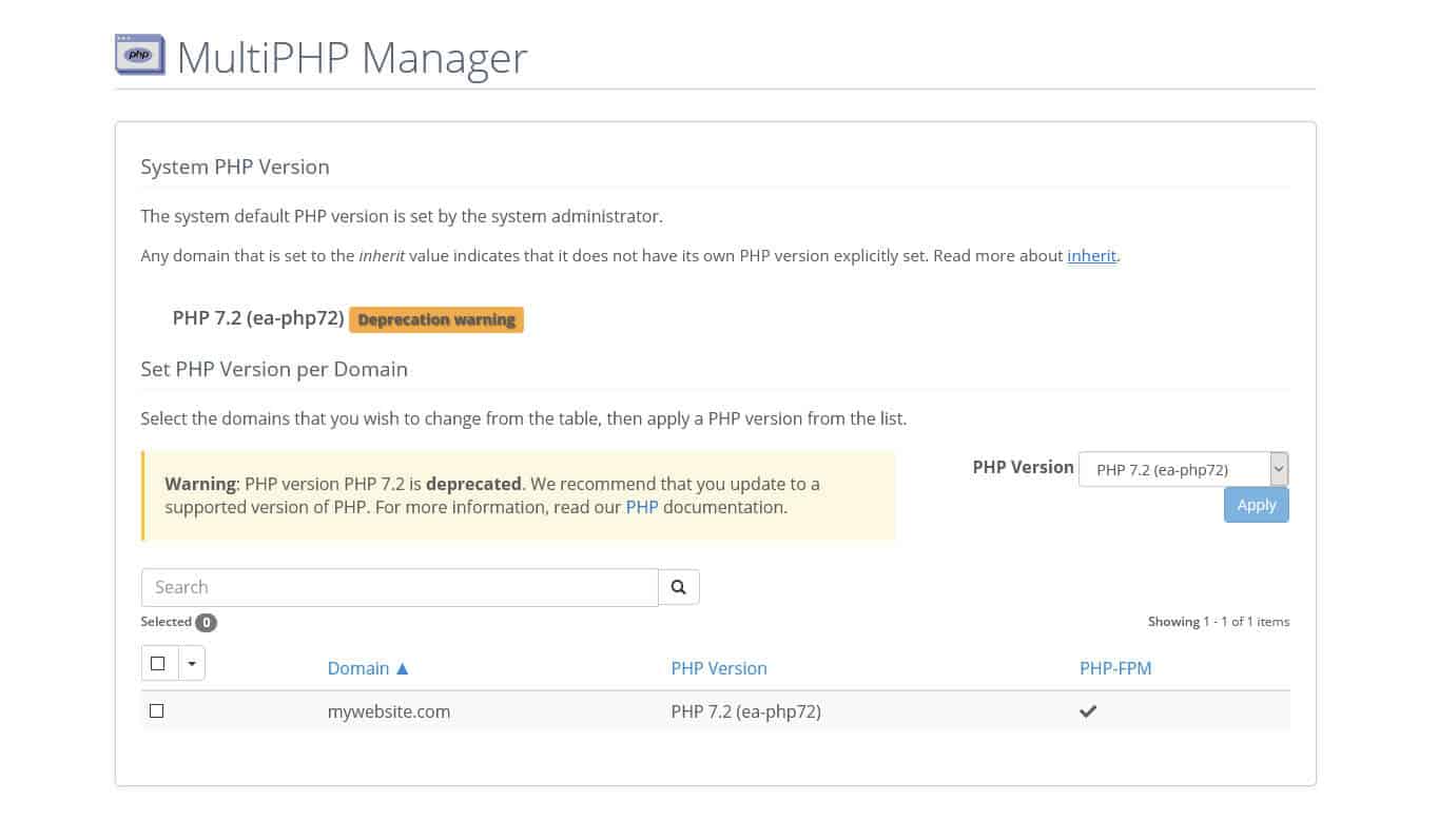 bluehost php manager