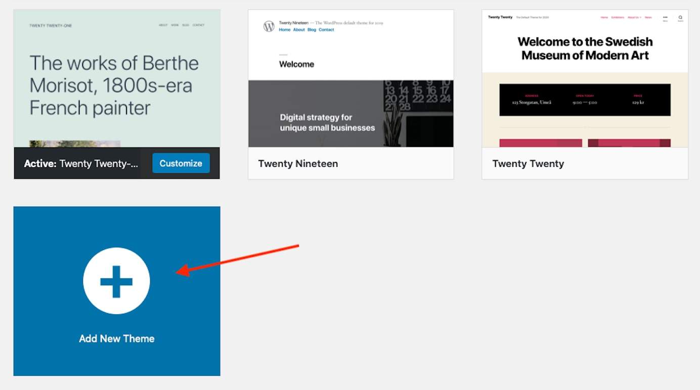 Add New Theme WordPress