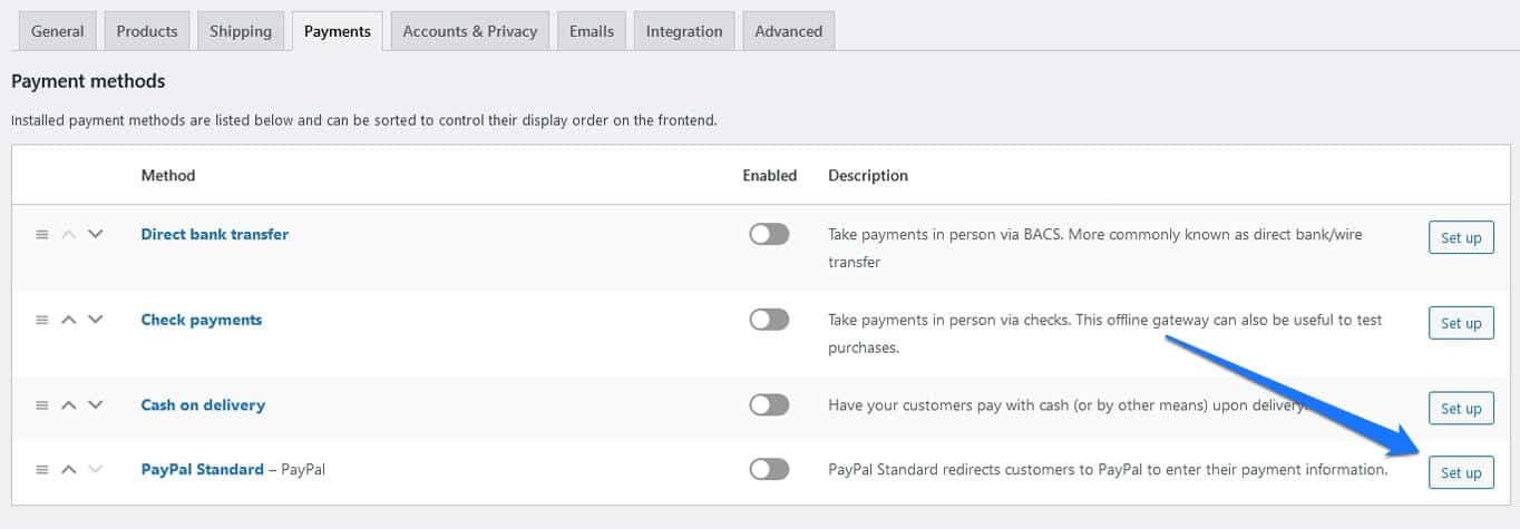 wordpress payment methods in woocommerce