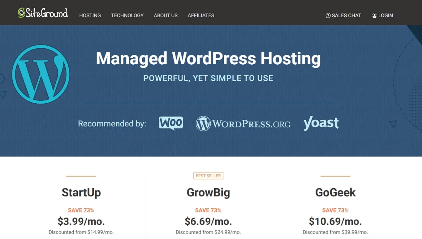 SiteGround WordPress hosting