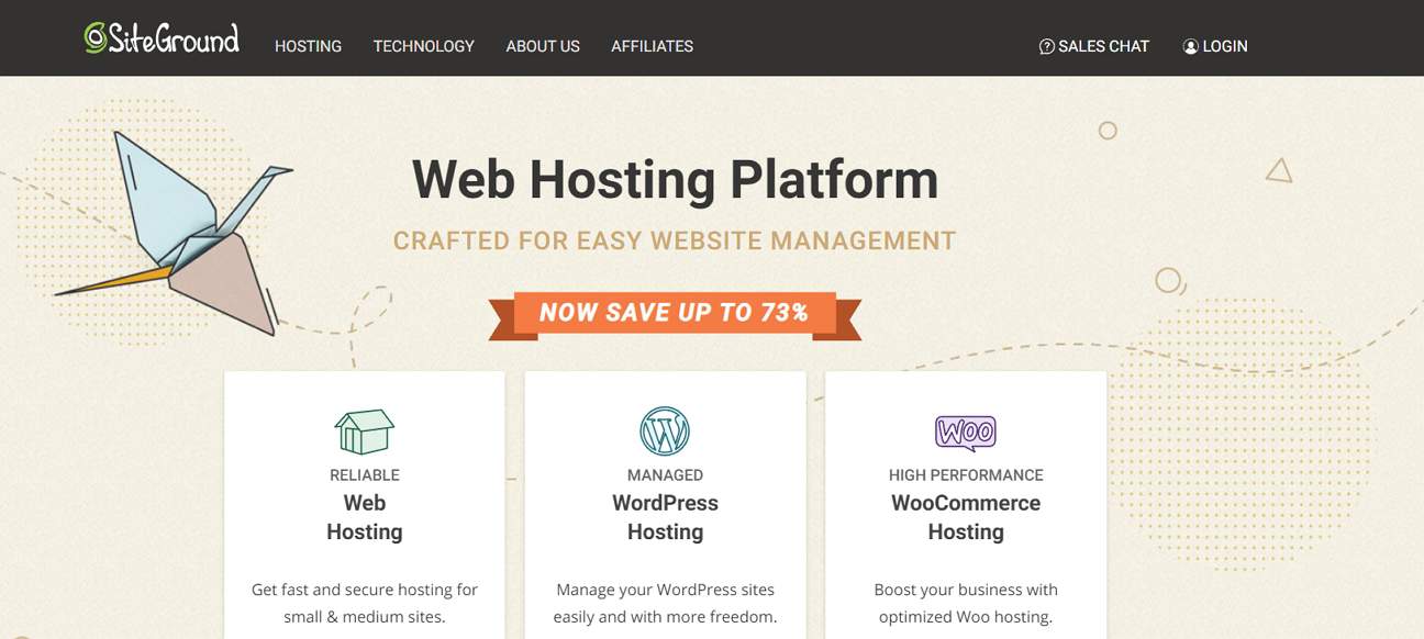 Siteground homepage