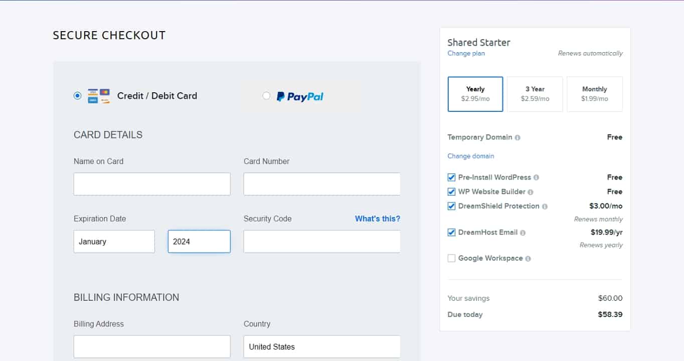 payment method