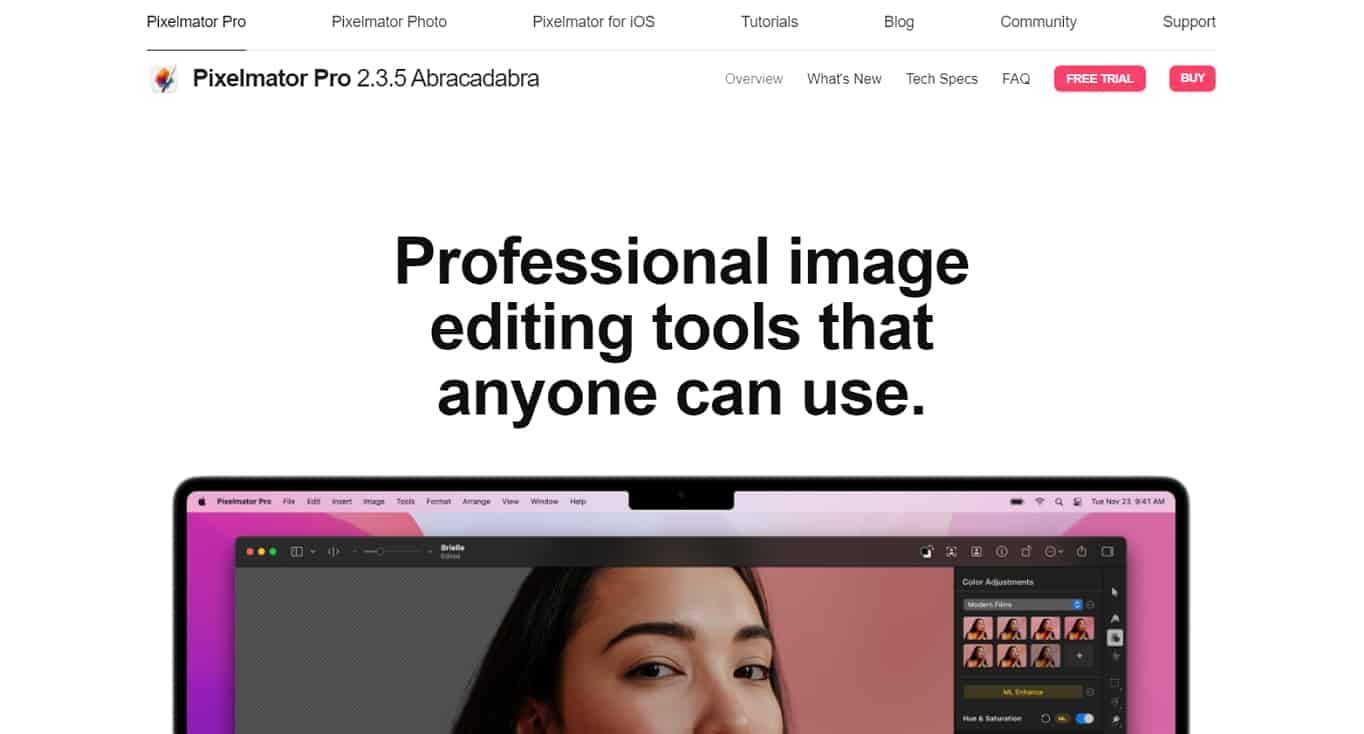 Pixelmator graphic design software