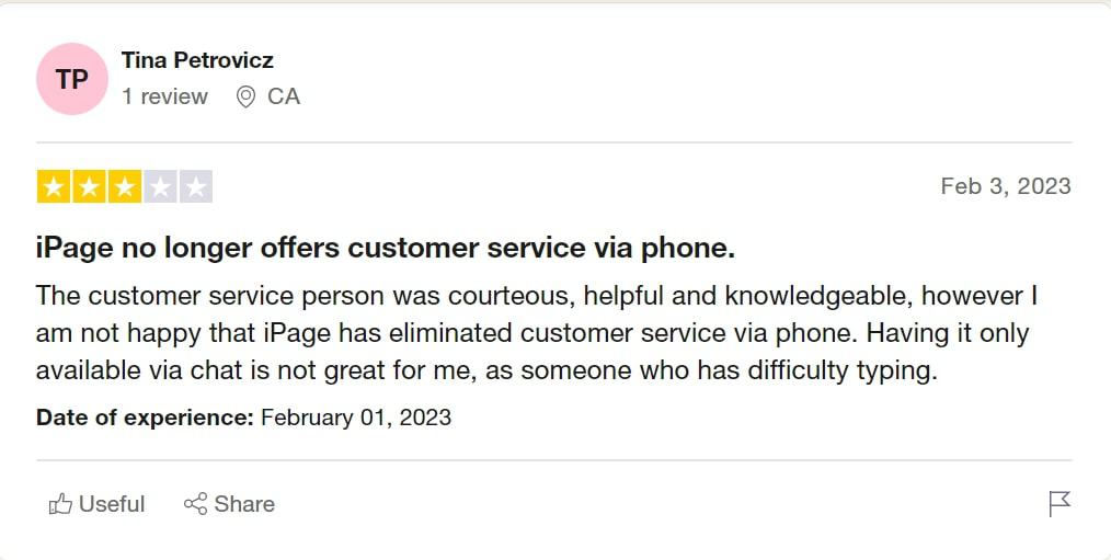Our iPage review found that some customers were unhappy with a lack of telephone support.