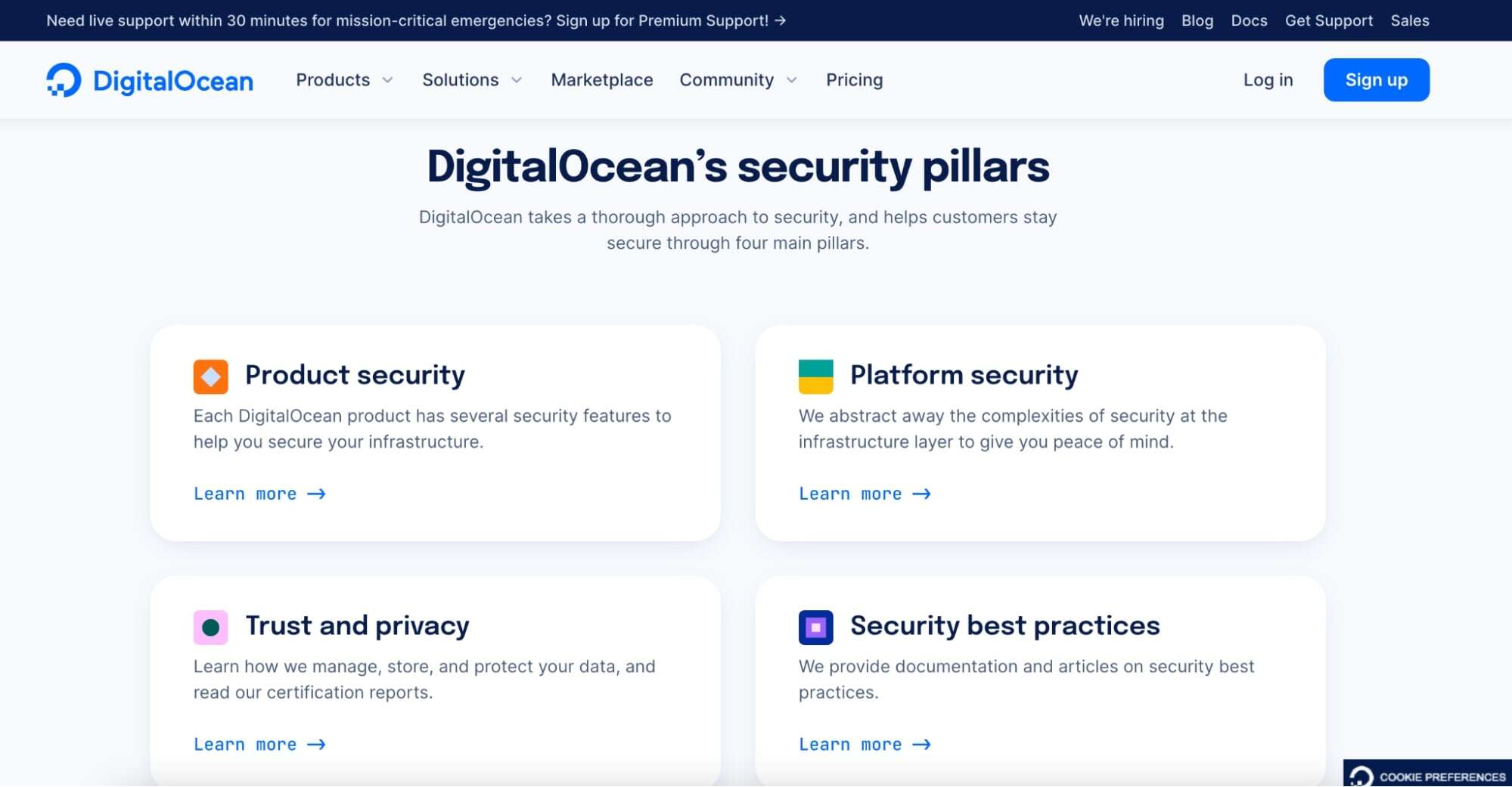 : DigitalOcean web hosting is one of the most secure options for you. 