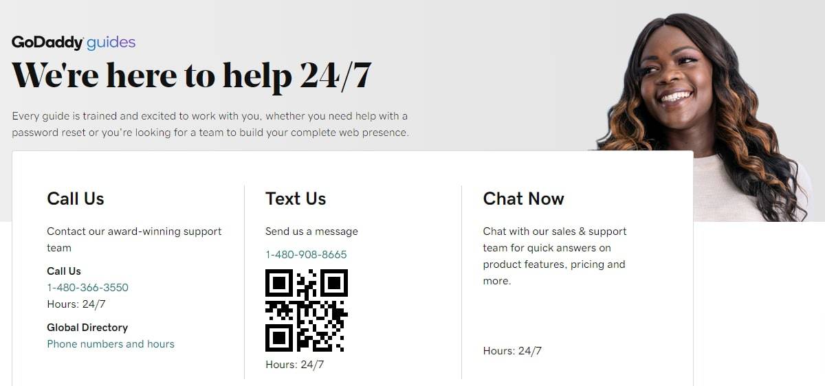 GoDaddy’s customer service channels.