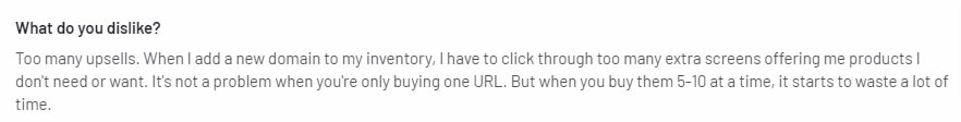 GoDaddy review on G2.