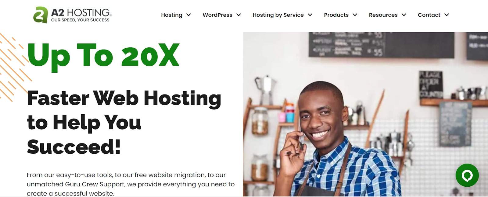 A2 Hosting provides fast WordPress loading