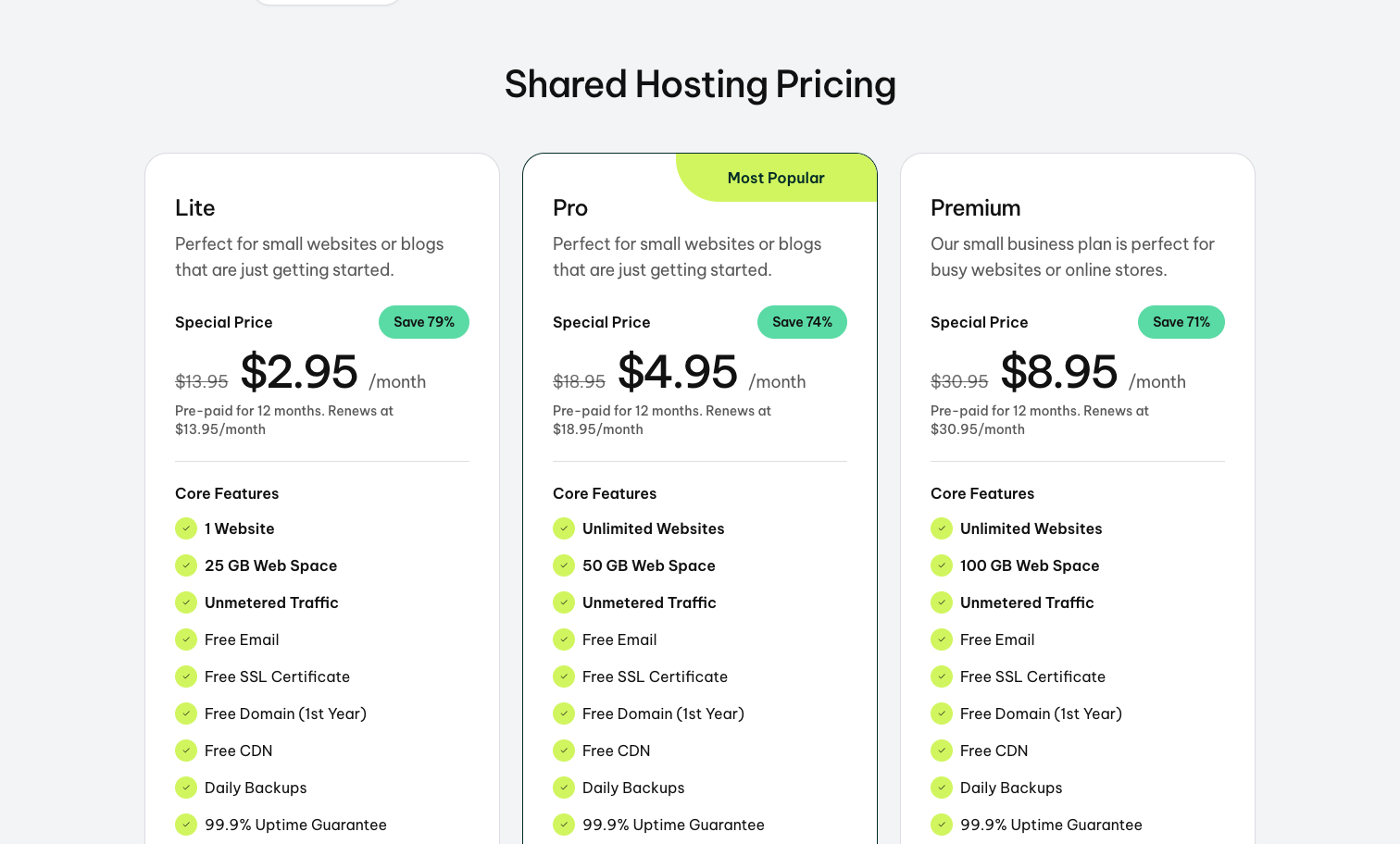 GreenGeeks eco-friendly hosting plans and pricing