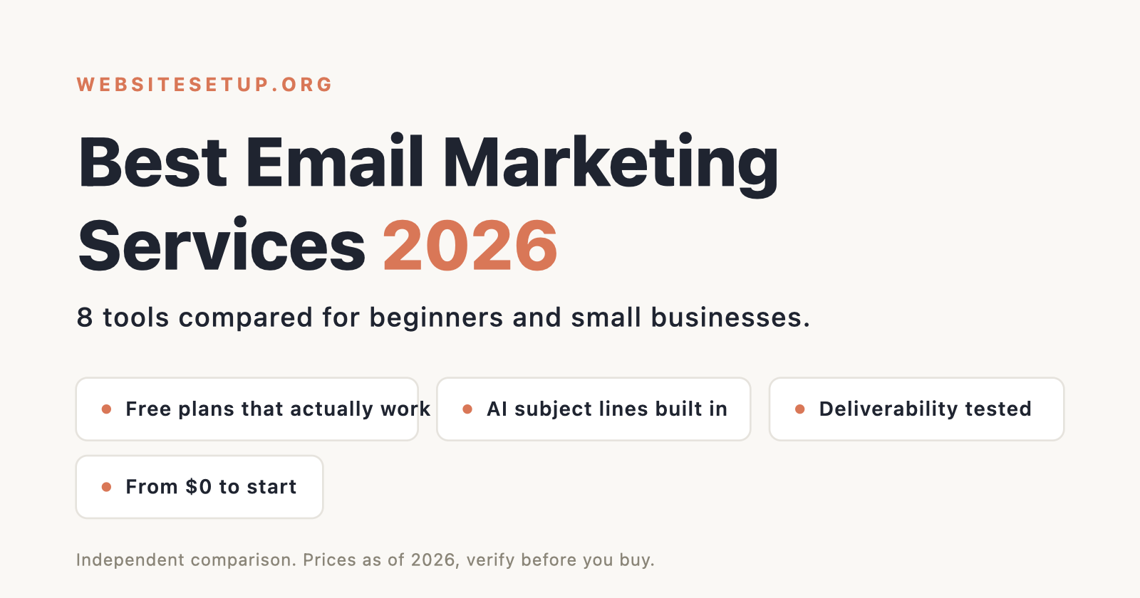Best email marketing services in 2026