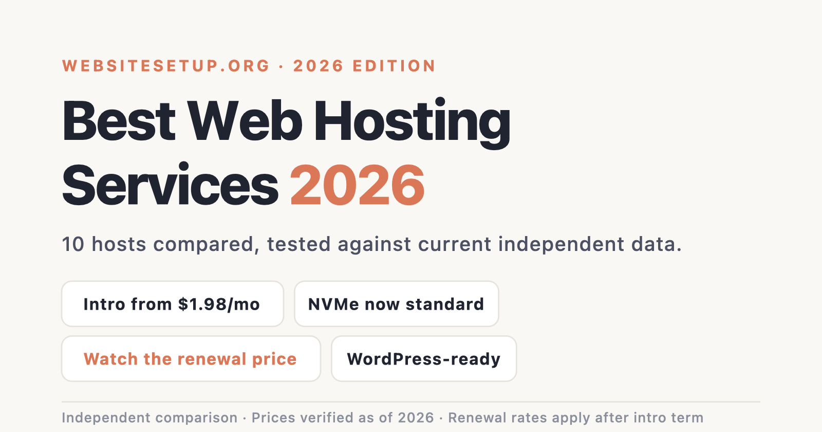 Best web hosting services in 2026