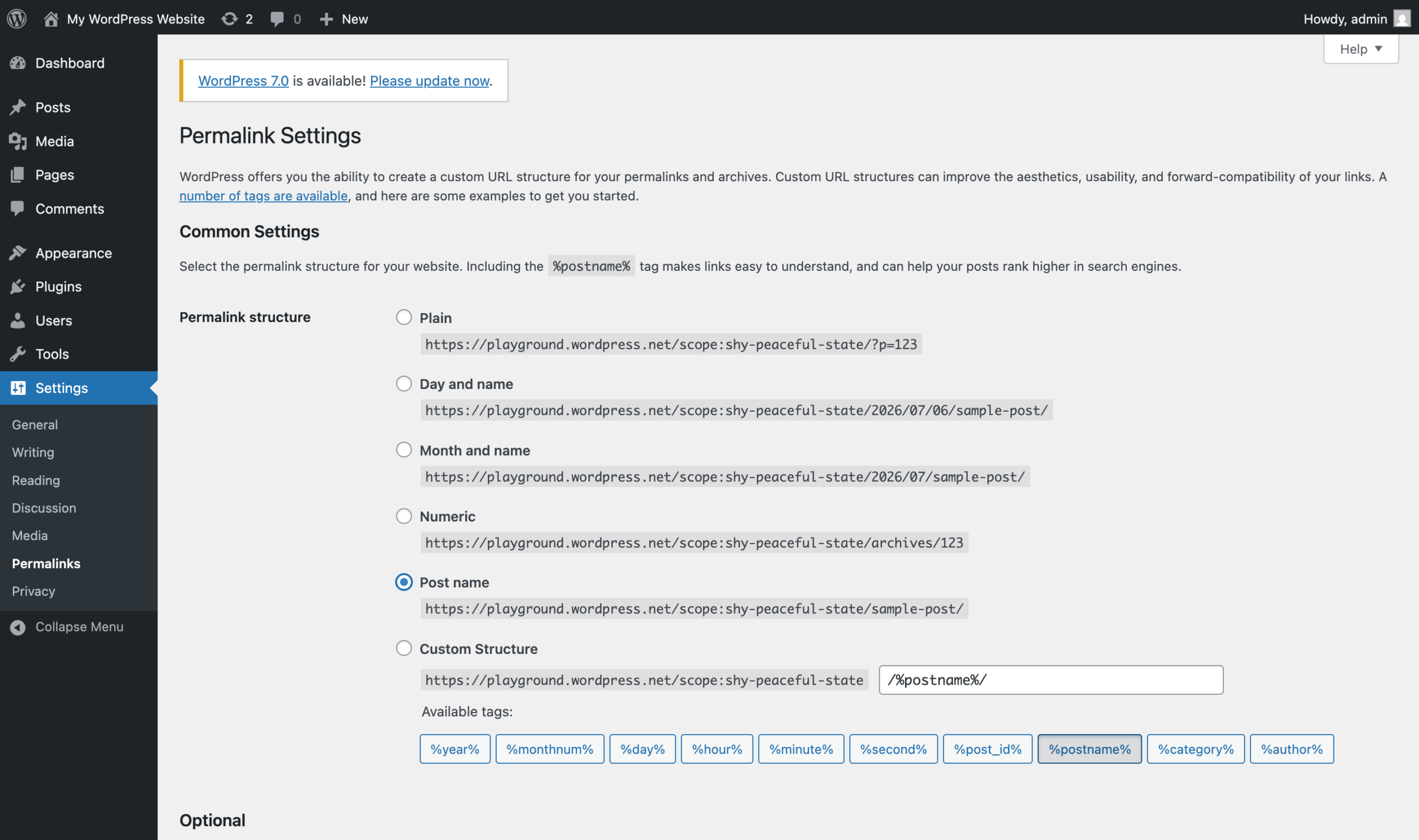 Setting a clean, SEO-friendly permalink structure in WordPress
