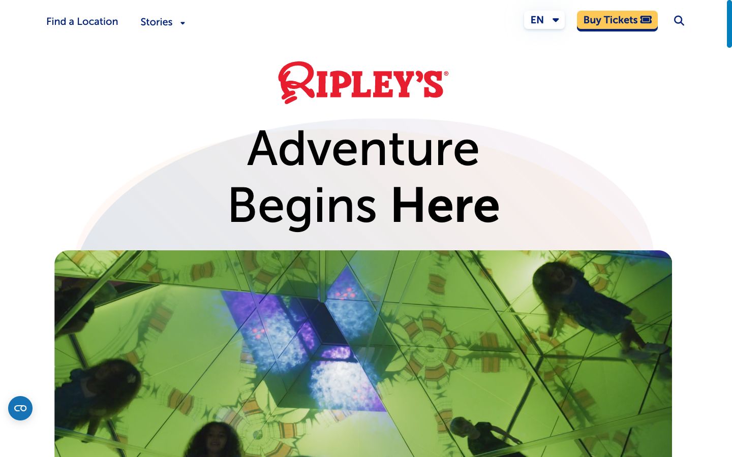 eCommerce website example: the Ripley's Believe It or Not! store